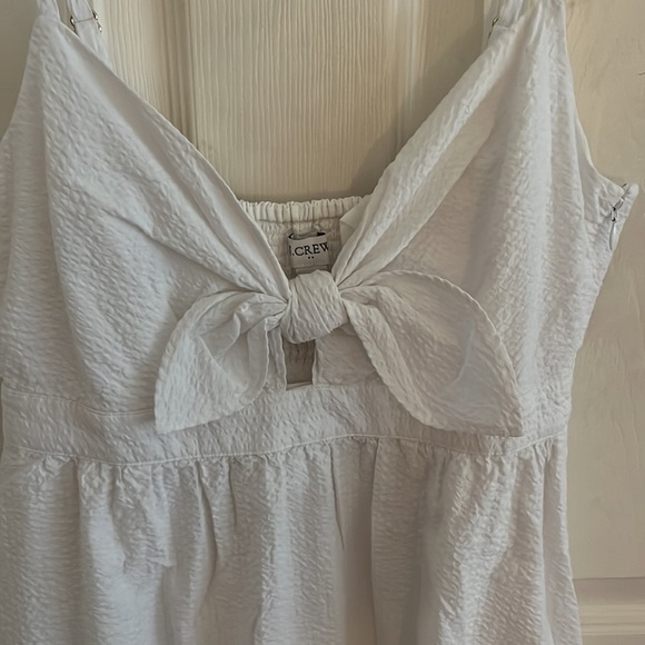 NWT Seersucker Tie-front Cutout Midi Dress - Picture 4 of 8